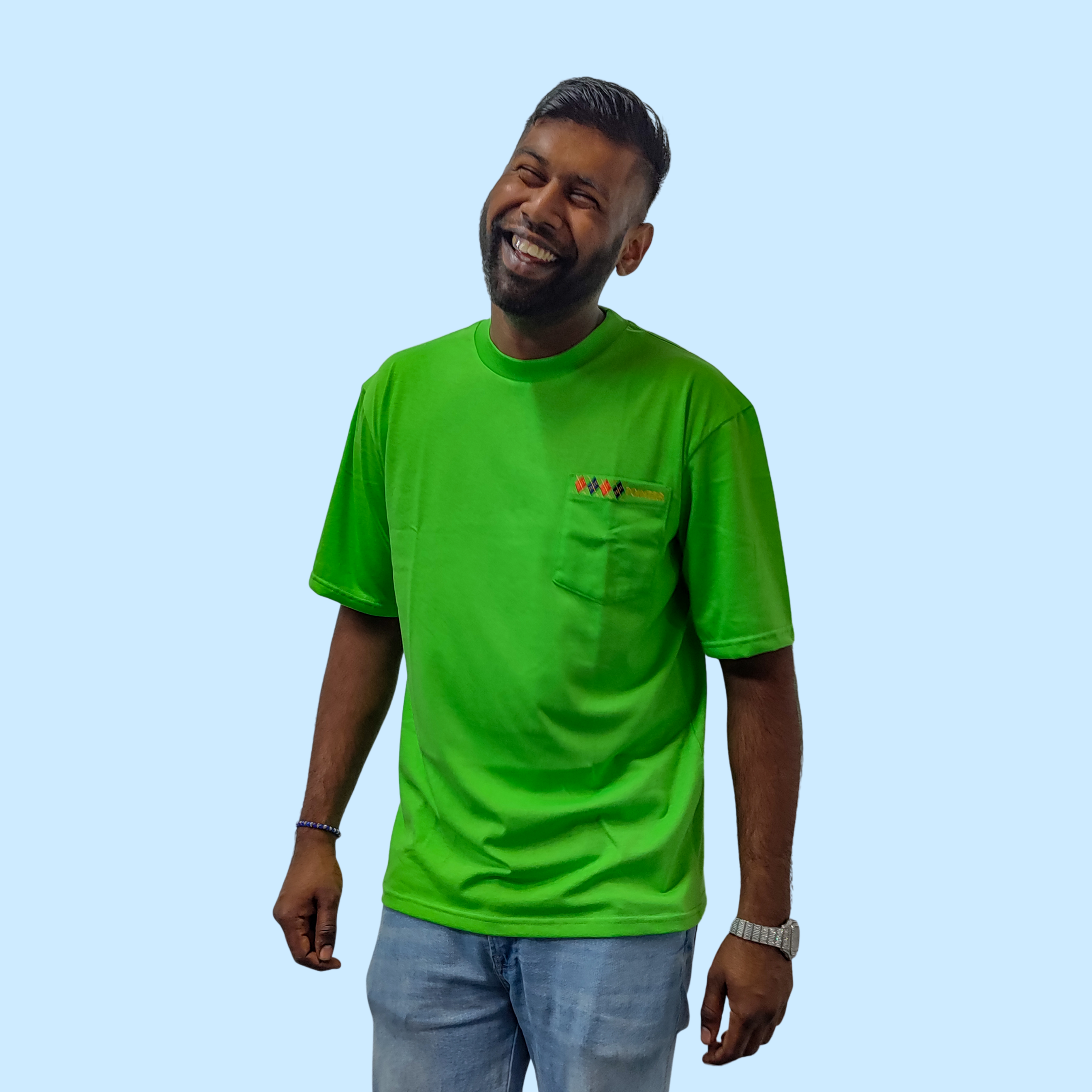 T shirt top apple green