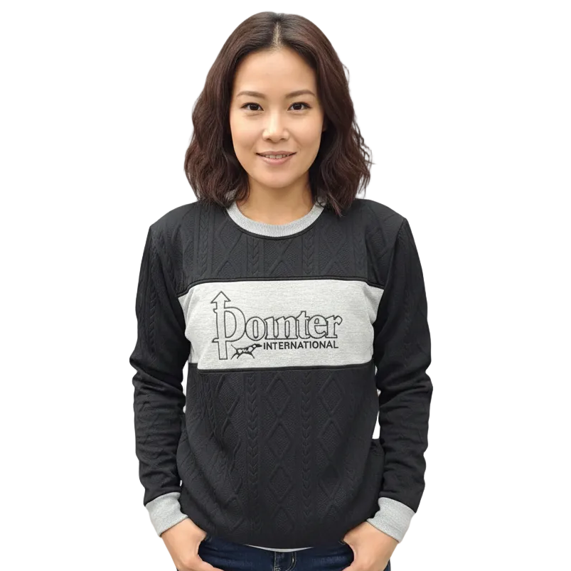 P0008 Fleece Top - Black/Grey – Pointer International