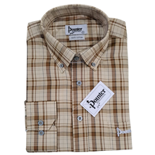 Load image into Gallery viewer, PS001 Check Long Sleeve Button Down Shirt - Brown - Pointer International