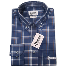 Load image into Gallery viewer, PS002 Check Long Sleeve Button Down Shirt - Navy - Pointer International