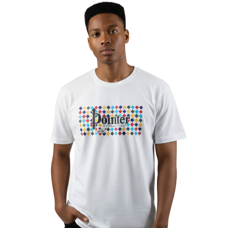 MSK03 Classic Chest Print T-Shirt Short Sleeve - White – Pointer
