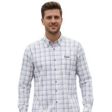 Load image into Gallery viewer, PS002 Check Long Sleeve Button Down Shirt - White - Pointer International 

