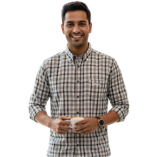 Load image into Gallery viewer, PS005 Check Long Sleeve Button Down Shirt - Slate - Pointer International 
