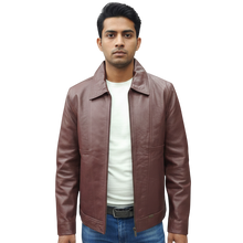 Load image into Gallery viewer, PJ01 Burgundy Leather Jacket - Bunny
