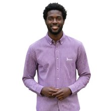 Load image into Gallery viewer, PS004 Check Long Sleeve Button Down Shirt - Lilac - Pointer International 

