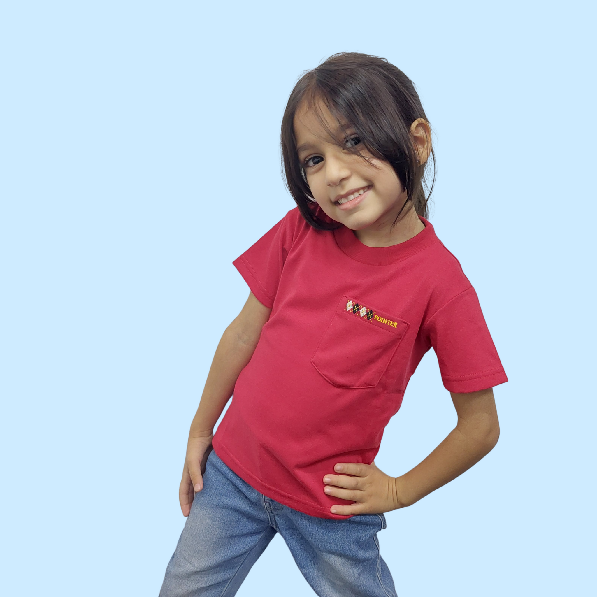 Red Polo Shirt Pocket POINTER KIDS BASIC T RED Pointer