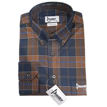 Load image into Gallery viewer, PS003 Check Long Sleeve Button Down Shirt - Brown - Pointer International 
