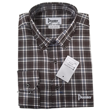 Load image into Gallery viewer, PS006 Check Long Sleeve Button Down Shirt - Chocolate - Pointer International 
