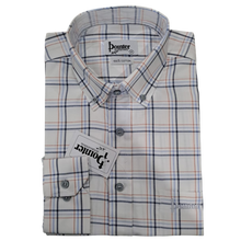 Load image into Gallery viewer, PS002 Check Long Sleeve Button Down Shirt - White - Pointer International 
