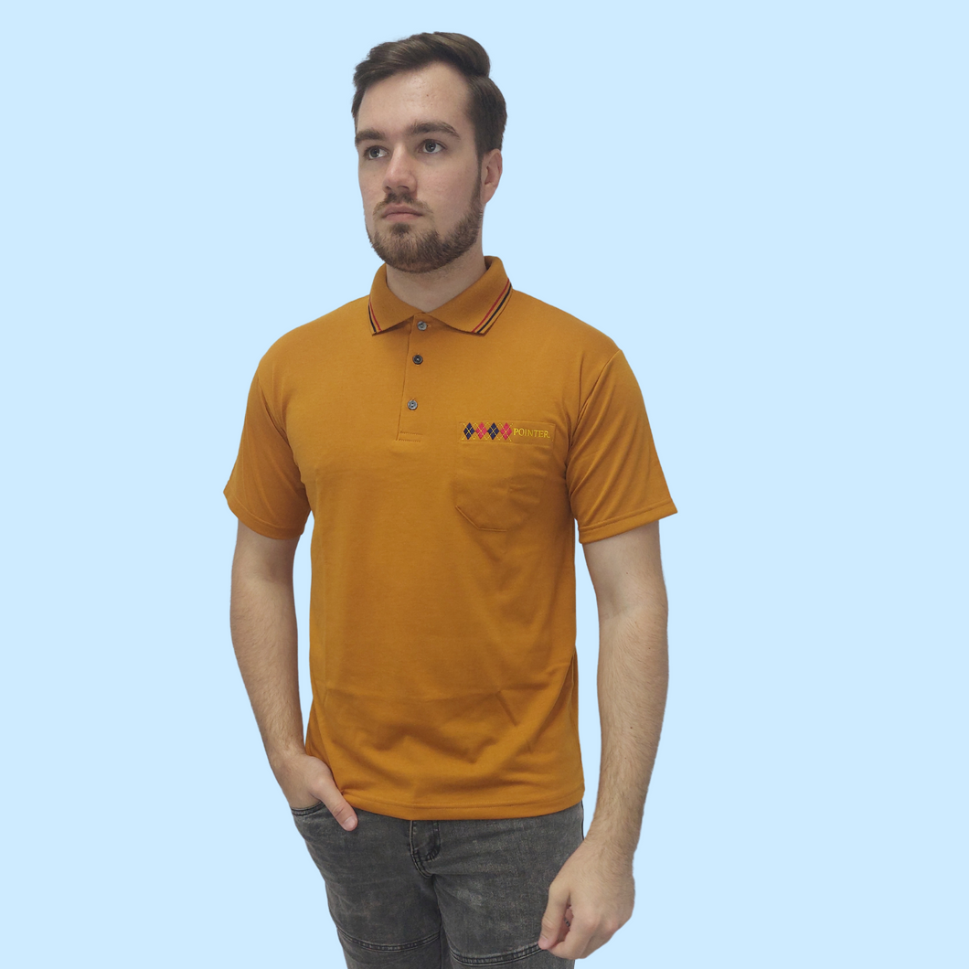 Mustard - Plain Short Sleeve Golfer