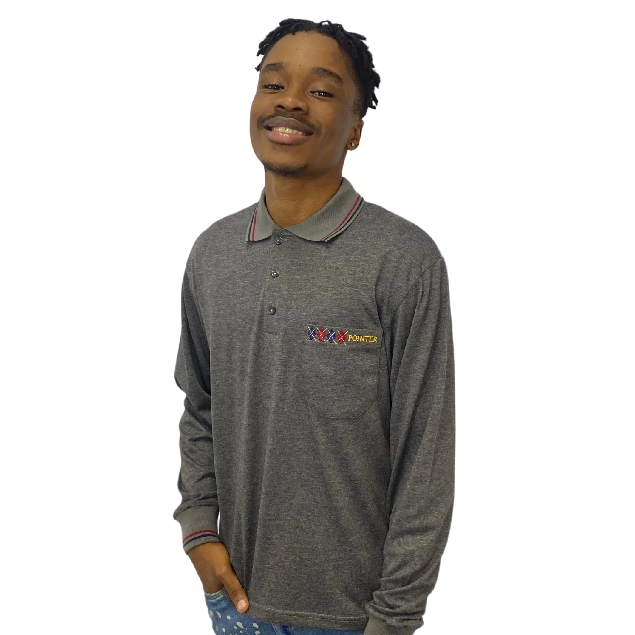 Charcoal Classic Long Sleeve Golfer | Pointer International – Pointer ...